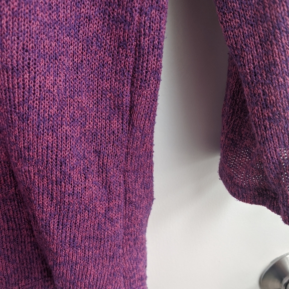❤️3/$25 EAGE Purple Boat neck Sweater - Picture 6 of 6